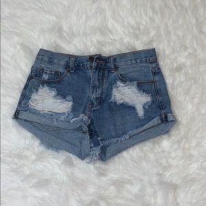 Denim shorts